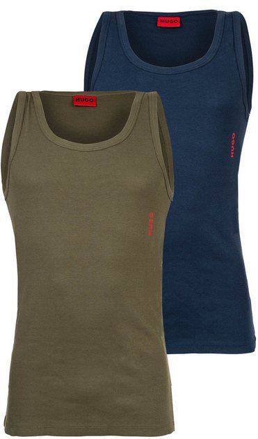 HUGO Unterhemd Herren Unterhemd 2er Pack Baumwolle (Packung, 2er Pack)