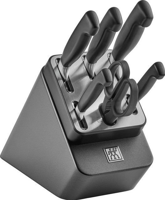 Zwilling Messerblock **** VIER STERNE (7tlg), Made in Germany, selbstschärfender Messerblock, Sonderschmelze
