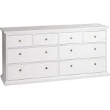 Home affaire Kommode Paris, Aufbewahrung, Schubladenschrank, Stauraum, mit 8 Schubladen, Breite 184 cm, Höhe 87 cm