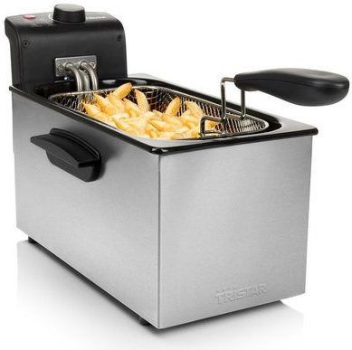 Tristar Kaltzonenfritteuse, 2000 W, Große 3Ltr. Edelstahl Frittöse Pommes & Schnitzel mit Fett frittieren
