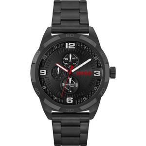 HUGO Multifunktionsuhr #GRIP 1530279, Quarzuhr, Armbanduhr, Herrenuhr, Datum, Edelstahlarmband