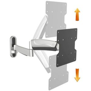 RICOO TV Monitor Wandhalterung 32" 47" 50" bis 20 Kg höhenverstellbar S2722 TV-Wandhalterung, (bis 50 Zoll, VESA 100x100 bis 200x200, drehbar neigbar schwenkbar 27" bis 50" Höhenverstellung per Gasfeder, bis 15° Neigung, bis 180° Schwenkung, ausziehbarMonitor Wand Halter)