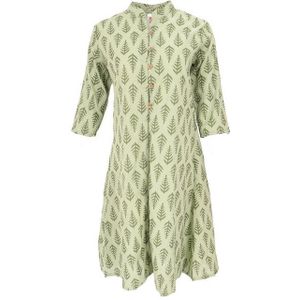 Guru-Shop Longbluse Boho Tunika, Tunikakleid mit handgefertigtem.. alternative Bekleidung
