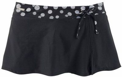 LASCANA Bade-Rock mit integrierter Bikinihose und bedrucktem Bündchen