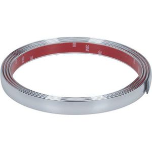 CarStyling Zierleisten-Aufkleber Auto Chrom Zierleiste 2,45 m lang 21 x 3 mm wetterfest UV-resistent