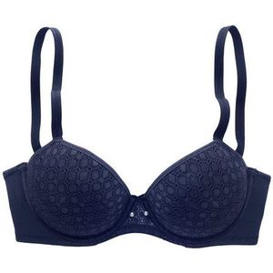 LASCANA Schalen-BH mit Spitze über nahtlosen Cups, auf Formbügel, Dessous