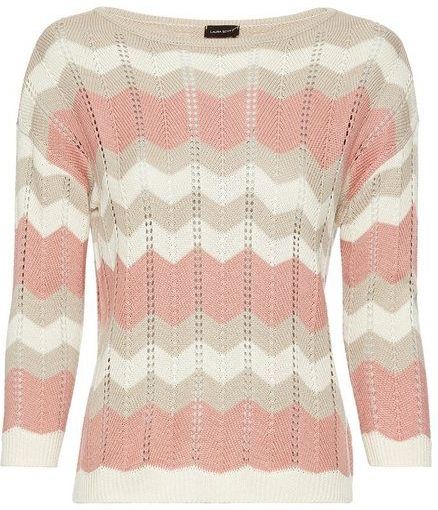 Laura Scott Strickpullover mit Ajourstrickmuster