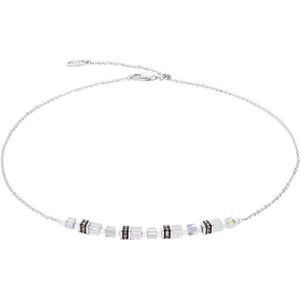 COEUR DE LION Collier Edelstahl GeoCUBE® Mini Cubes & Chain Würfelkette, 5076/10, Made in Germany - mit Swarovski® Kristall, Strassstein, Schmuckstein