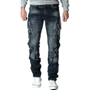 Cipo & Baxx Regular-fit-Jeans Cargo Hose BA-CD440 (1-tlg) Stitching