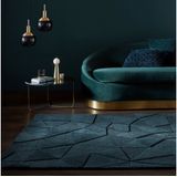 FLAIR RUGS Wollteppich Shard, rechteckig, Höhe: 10 mm, Hoch-Tief Effekt, Handgearbeitet