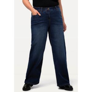 Ulla Popken Funktionshose Jeans Mary weites Bein 5-Pocket-Schnitt