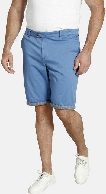 Charles Colby Bermudas BARON CIRK gemusterte Chambray-Details