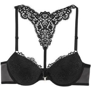 LASCANA Push-up-BH Melissa mit Vorderverschluss & Spitzenrücken aus Stickerei, Dessous