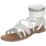 Lazamani Sandalen Leder/Textil Schaftsandalette