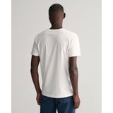 Gant T-Shirt SLIM SHIELD V-NECK T-SHIRT mit einer kleinen Logostickerei auf der Brust