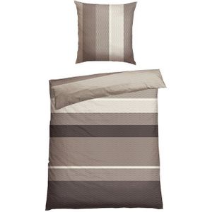 Schiesser Bettwäsche Endy Stripes aus weicher Baumwolle mit großen und kleinen Streifen, Renforcé, 2 teilig, Made in Green
