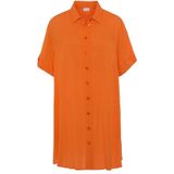 LASCANA Longbluse mit Knopfleiste, Kurzarmbluse, Blusenkleid, sommerlich