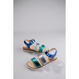 Aniston SHOES Keilsandalette, Sandale, Sommerschuh, Klettschuh, Metallic-Optik - NEUE KOLLEKTION