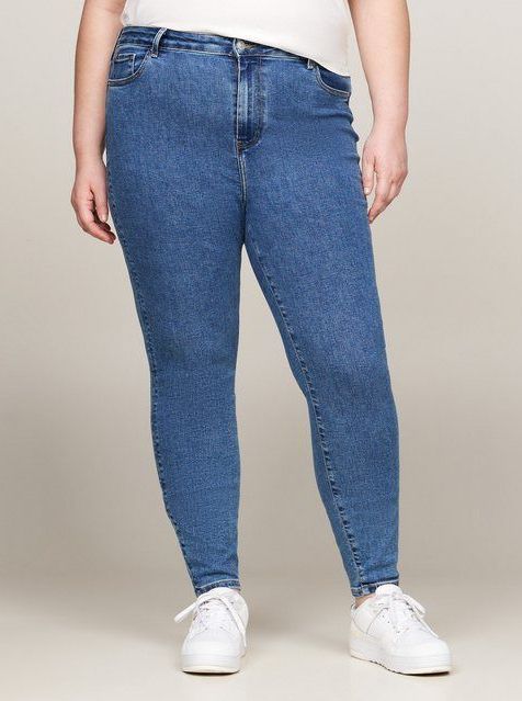 Tommy Hilfiger Curve Skinny-fit-Jeans CRV HARLEM U SKINNY HW Große Größen in Stoned Washed Optik
