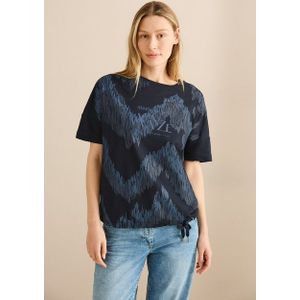 CECIL Print-Shirt mit Tunnelzug am Saum