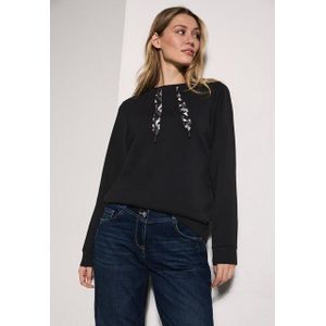 CECIL Sweatshirt mit Tunnelzug am Kragen