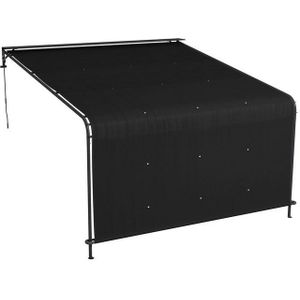 Outsunny Pavillon Pergola, ca. 4 x 3 m, mit 0 Seitenteilen, (Terrassenüberdachung, Gartenpavillon), mit Verstellbarem Dach, für Terrasse, Balkon, Stahl, Dunkelgrau