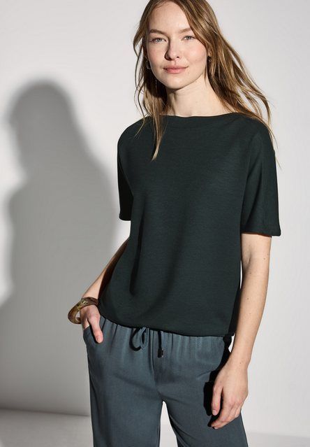 STREET ONE T-Shirt mit U-Boot-Ausschnitt