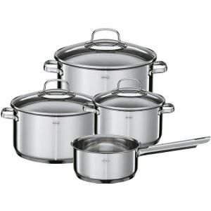 RÖSLE Topf-Set ELEGANCE, Edelstahl 18/10 (Set, 7-tlg), spülmaschinen- und induktionsgeeignet