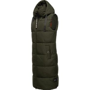 Navahoo Steppweste Schnuffelchen (1-tlg) warme Damen Outdoor-Weste lang mit Kapuze