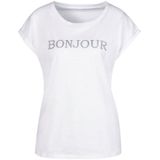 Vivance T-Shirt mit Frontdruck "Bonjour" aus weicher Baumwoll-Qualität