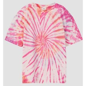 s.Oliver Kurzarmshirt T-Shirt im Boxy Fit mit Batikmuster