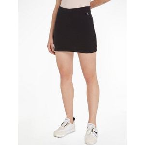 Calvin Klein Jeans Minirock SLUB RIB MINI SKIRT mit Logopatch