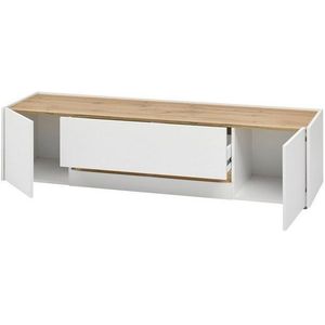 Furn.Design Lowboard Center (TV Unterschrank in weiß mit Wotan Eiche, Breite 170 cm), mit viel Stauraum