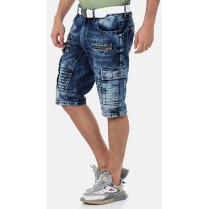 Cipo & Baxx Stoffhose Shorts mit vielen Details