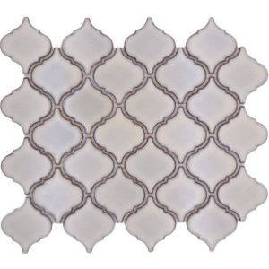 Mosani Mosaikfliesen Keramikmosaik Mosaikfliesen altweiss glänzend