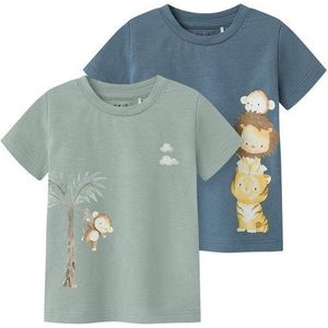 Name It Kurzarmshirt NBMHARRISON 2P SS TOP BOX (Packung, 2-tlg)