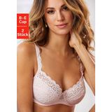 petite fleur Bügel-BH (Packung, 2 Stück) aus Spitze, mit dekorativen Trägern, Dessous