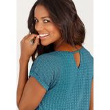 LASCANA Kurzarmshirt mit modischem Cut-Out (2er-Pack) aus weichem Viskose-Stretch