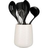 KitchenAid Küchenorganizer-Set, (Set, 6-tlg), hitzebeständig, inkl. 1 Untensilienhälter aus Keramik