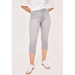 Paddock's 3/4-Jeans PIA Graue Slim-Fit Damenjeans in ¾ Länge mit Stretch