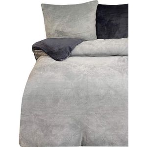 One Home Bettwäsche Winter Cashmere Touch, Fleece, 4 teilig, flauschig warmes Teddy Plüsch, Normalgröße