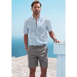 John Devin Kurzarmhemd Regular Fit, Streifenhemd mit Button-down-Kragen aus reiner Baumwolle