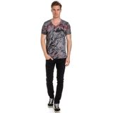 Rusty Neal T-Shirt mit aufwendigem Strass-Design