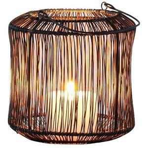 Marrakesch Orient & Mediterran Interior Kerzenständer Skandi Deko Windlicht Teelichthalter Kerzenhalter Stello Schwarz Klein, Handarbeit