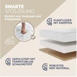 Casaria Sitzbank (1-St), mit Stauraum 80x40x40cm Faltbar 100 L Gepolstert Deckel Kunstleder