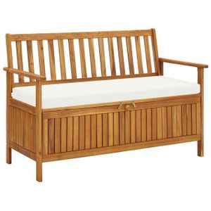 vidaXL Gartenbank Garten Aufbewahrungsbank nholz Massiv 120 x 63 x 84 cm (1-St)