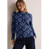 CECIL Rollkragenpullover mit All-Over Print