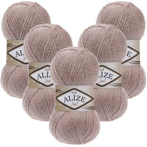 Alize 5 x ALIZE Sal Sim Häkelwolle, 460 m, Glitzerwolle,Häkeln,Stricken,Metallic