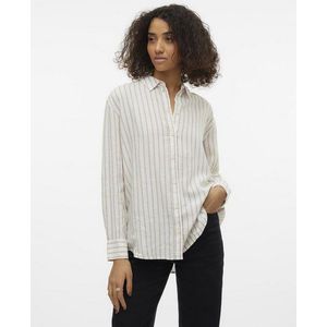 Vero Moda Blusenshirt Basic Rundhals VMLINN LS SHIRT WVN NOOS