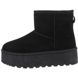 Ital-Design Damen Snowboots Freizeit Snowboots (84206799) Flach Plateaustiefeletten in Schwarz